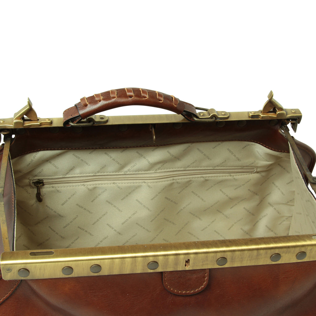 Leather "Old America" Bag (Medium) - Brown-1