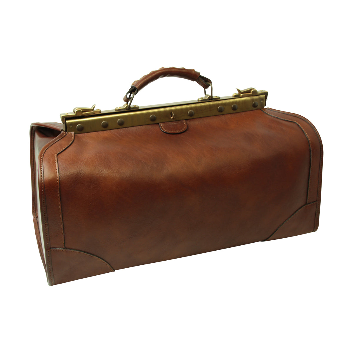 Leather "Old America" Bag (Medium) - Brown-0