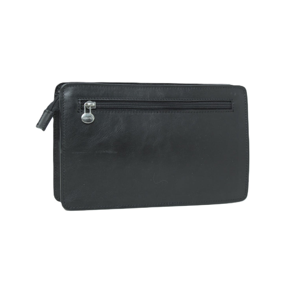 Full grain leather Clutch  - black-1