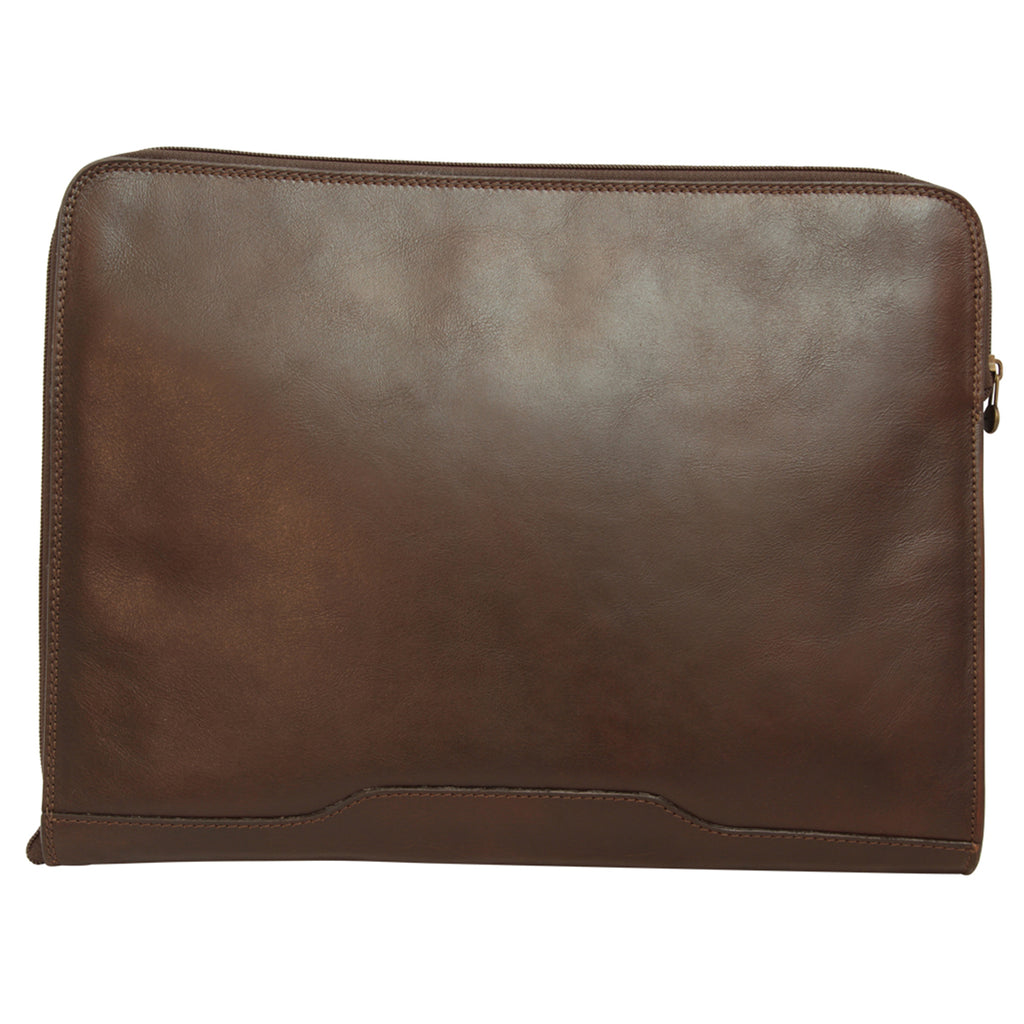 Leather portfolio - Dark brown-0