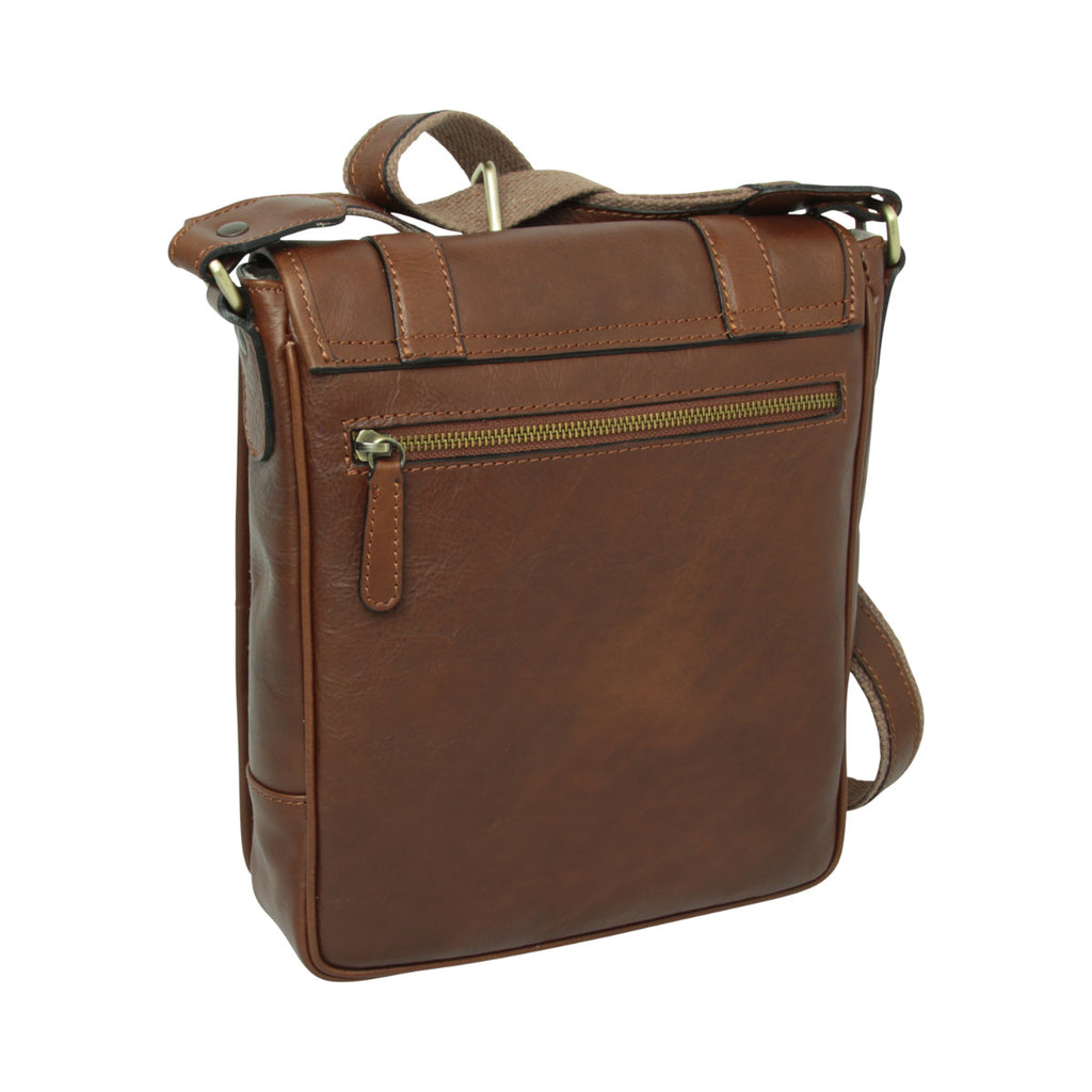 Soft Calfskin Leather Satchel Bag - Chestnut-1