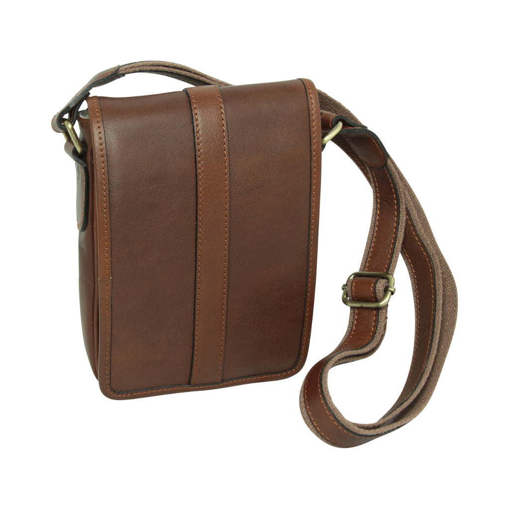 Leather Shoulder Bag Mens in chestnut Leather-0