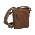 Leather Shoulder Bag Mens in chestnut Leather-1