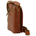 Leather Shoulder Bag Mens in Brown Leather-1