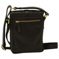 Leather Shoulder Bag Mens in black Leather-1