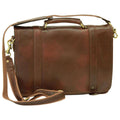 Calfskin Nappa leather briefcase - dark brown-1