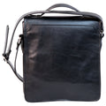 Leather Cross Body Satchel Bag - Black-1