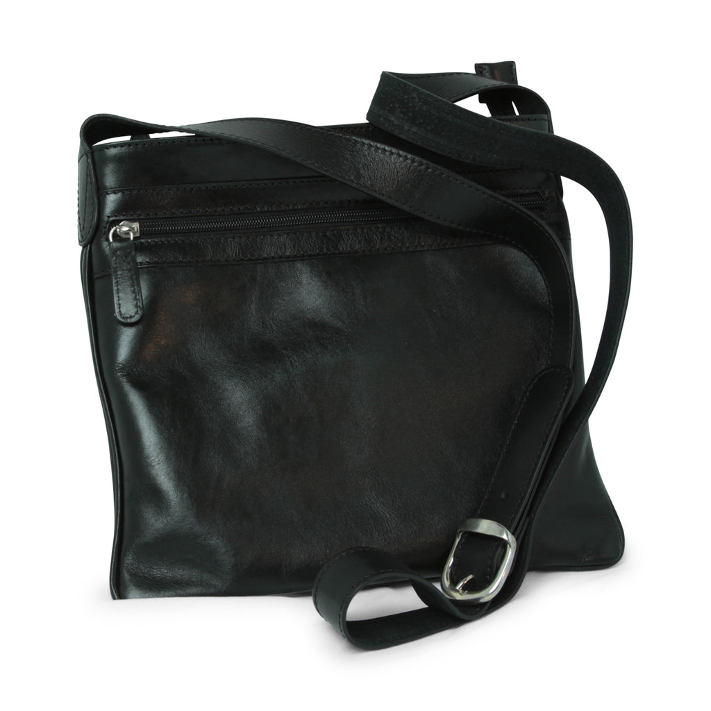 Leather cross body bag - black-0
