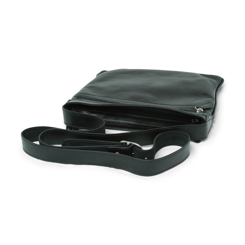 Leather cross body bag - black-1
