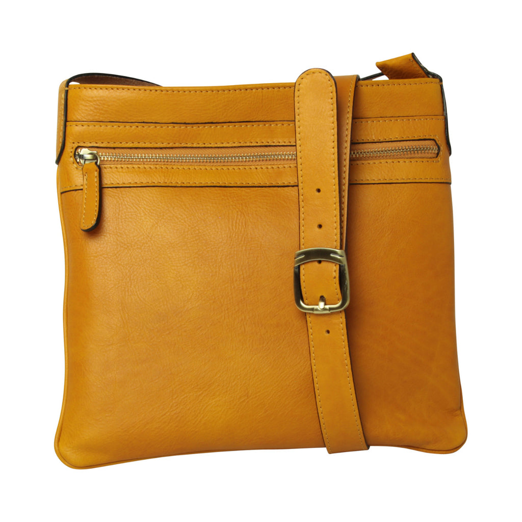 Leather Hip bag - yellow ochre-0