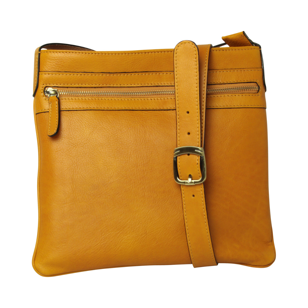Leather Hip bag - yellow ochre-0
