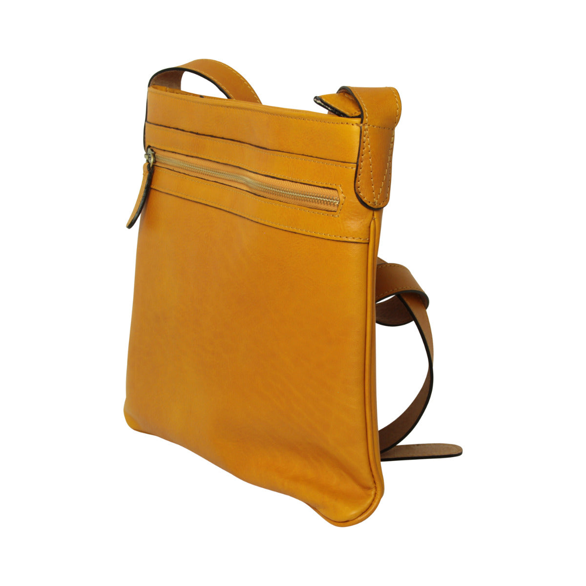 Leather Hip bag - yellow ochre-1