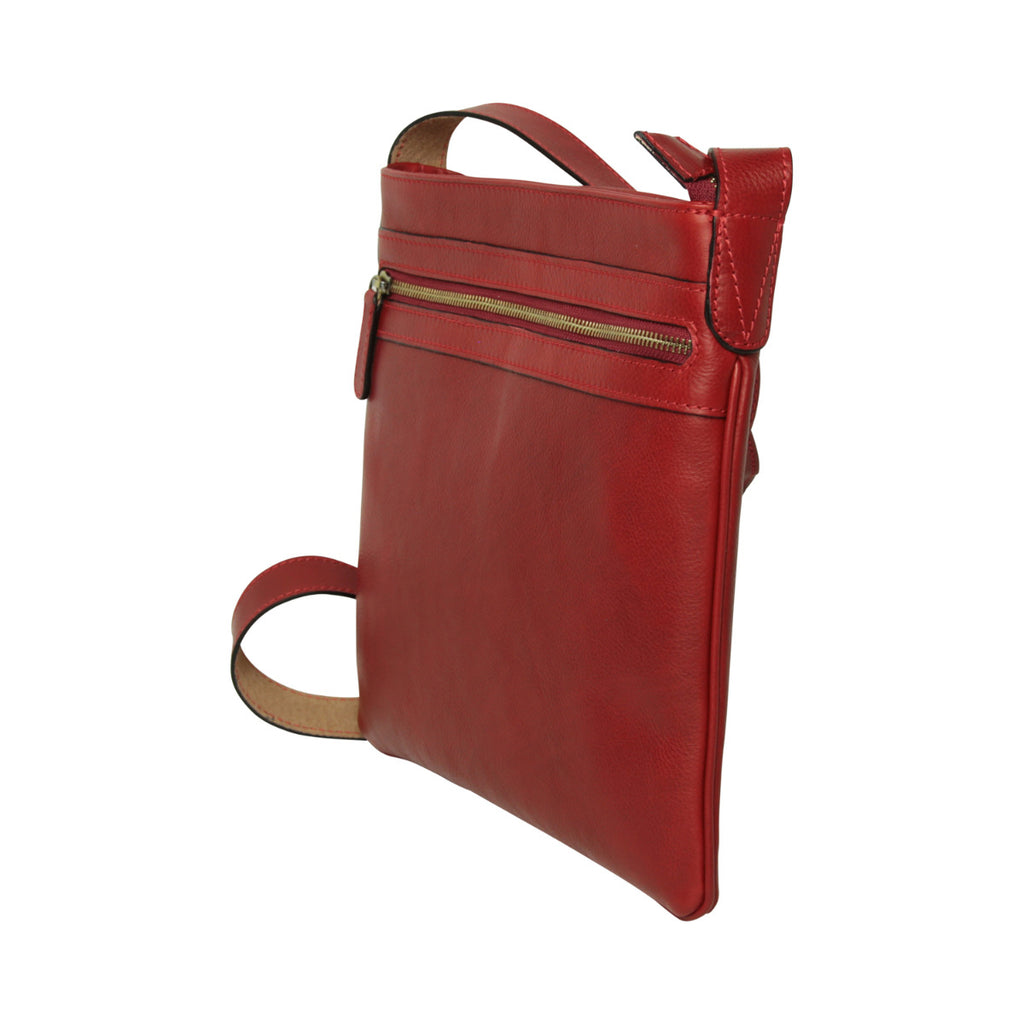 Leather Hip bag - red-1