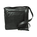 Full grain leather messenger - black-1