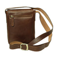 Cowhide leather cross body bag- Chestnut-1