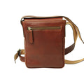 Cowhide leather cross body bag- Mahogany Brown-1