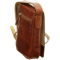 Cowhide leather cross body bag - Brown-1