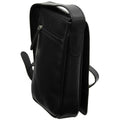 Cowhide leather cross body bag- Black-1