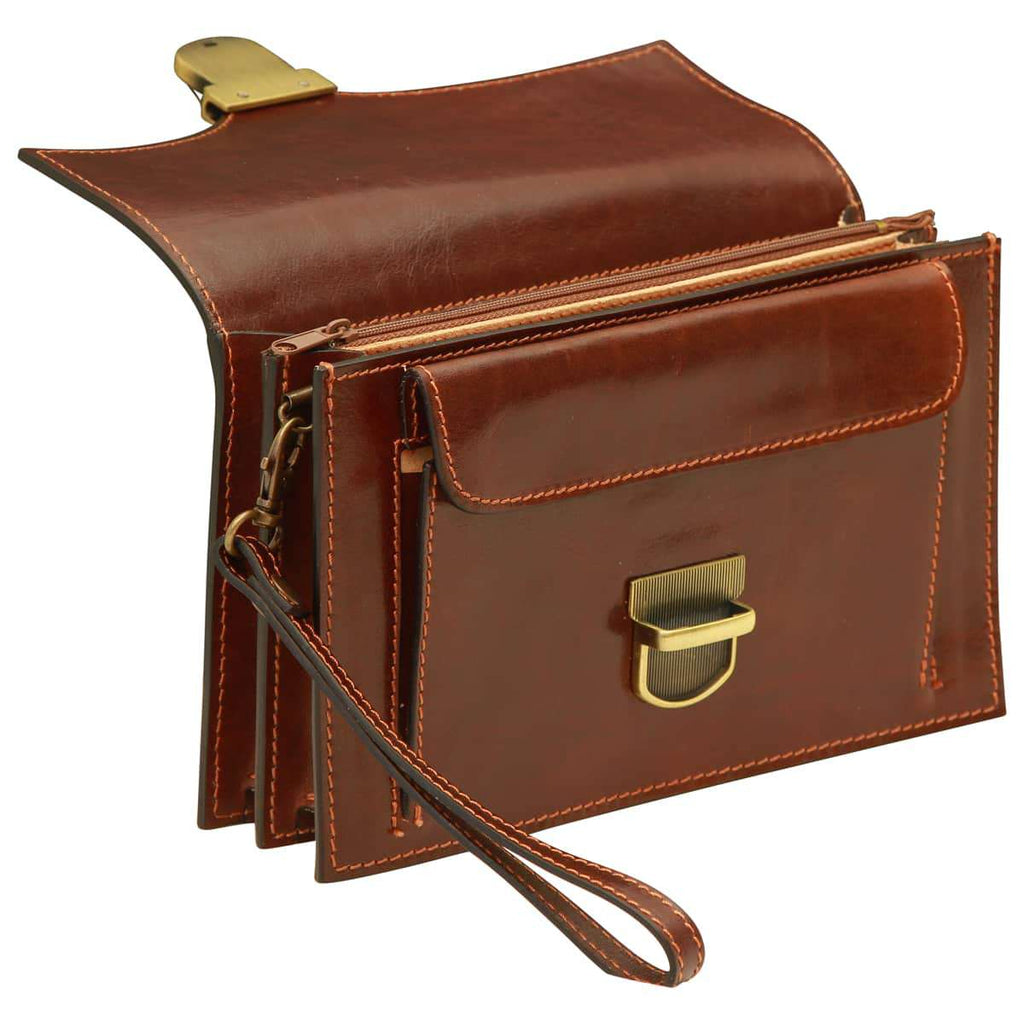 Cowhide clutch - Brown-1