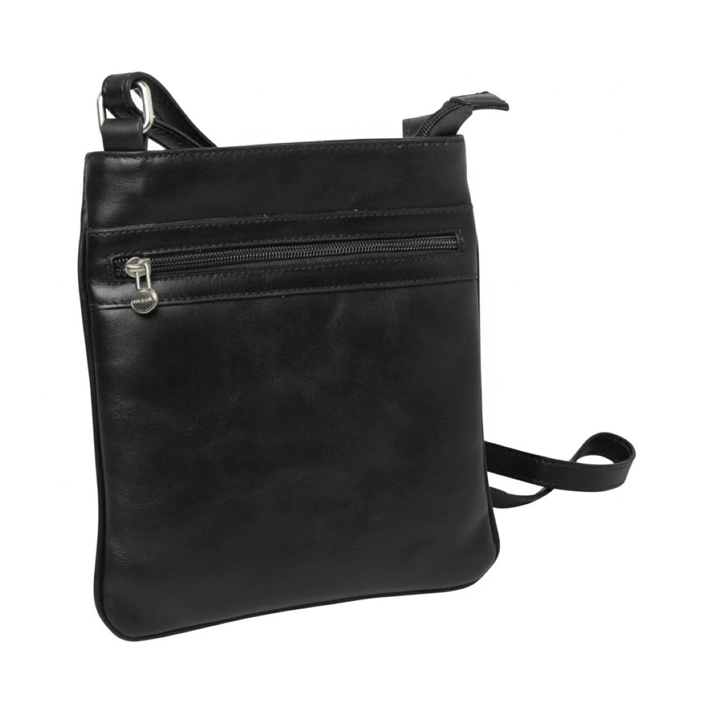 Leather shoulder bag -Black-0
