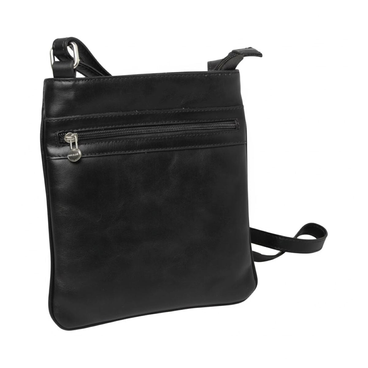 Leather shoulder bag -Black-0
