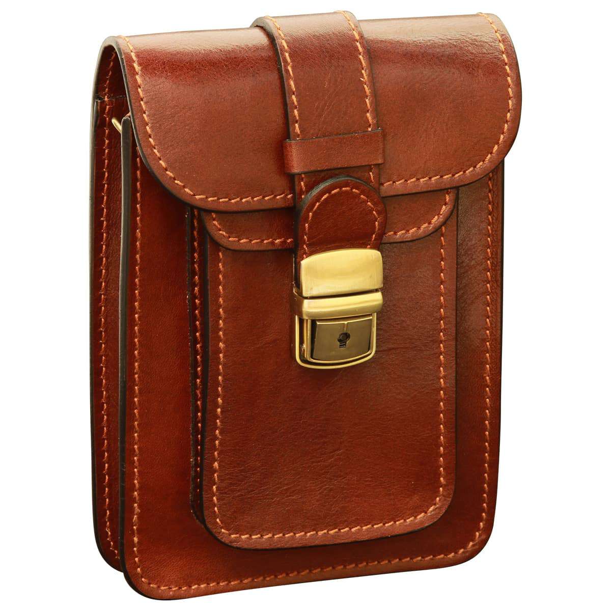Leather Belt Pouch - Brown-0