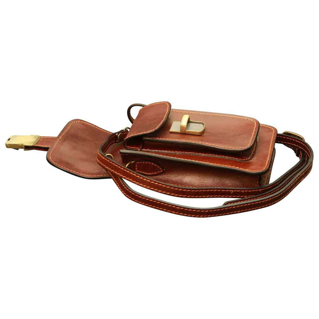 Leather Belt Pouch - Brown-1