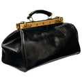 Leather Zipper Bag – Black-1