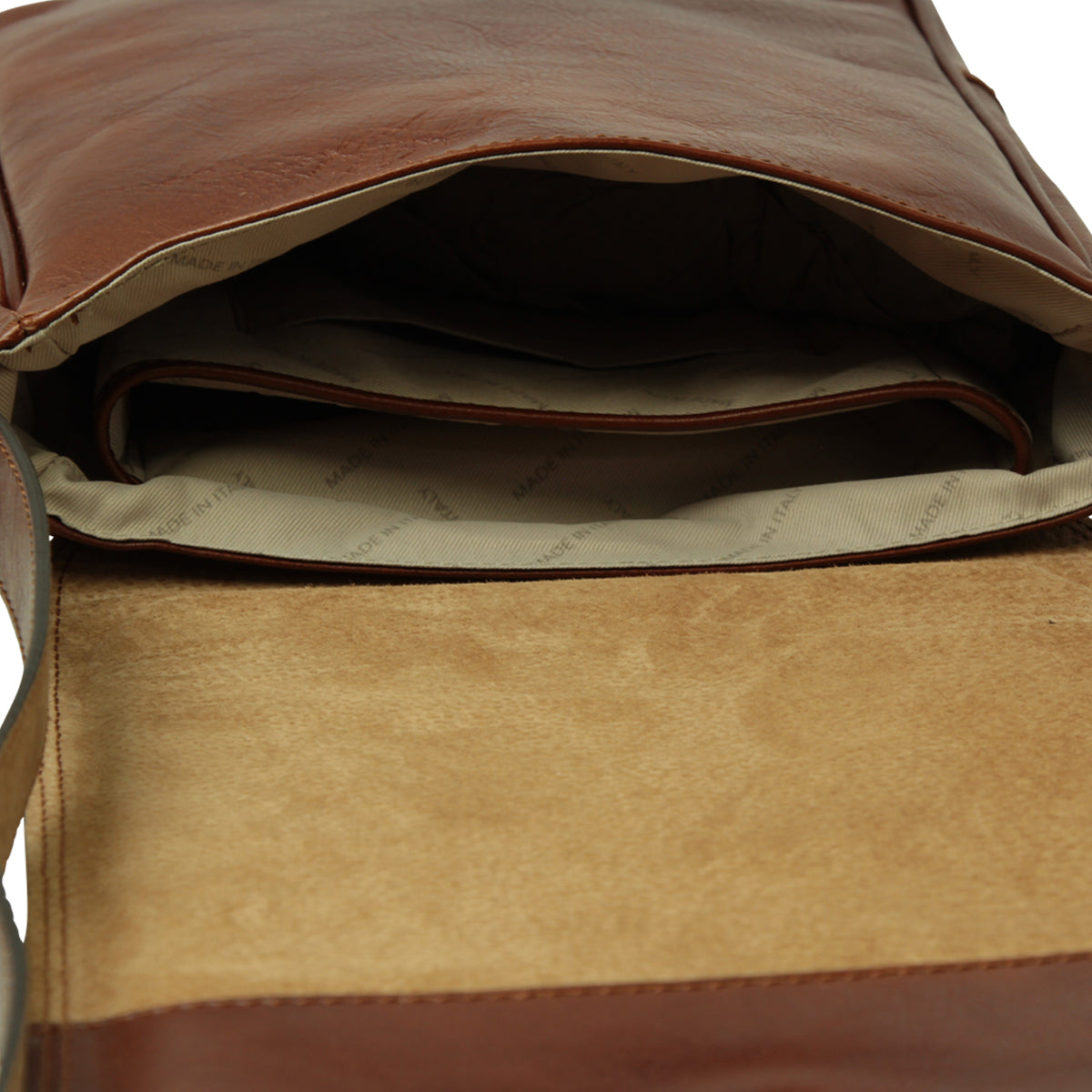 Leather Satchel Bag for I-Pad - Brown-1