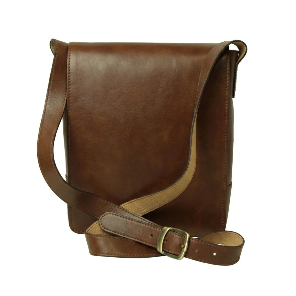 Leather I-Pad bag - Chestnut-0