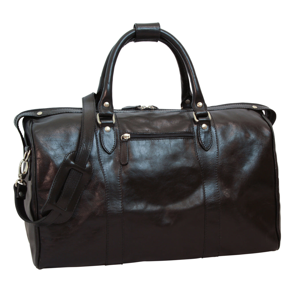 Italian Leather Travel Bags for Men in Full-Grain Leather - Black-0
