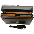 Vachetta Leather Briefcase - Black-1
