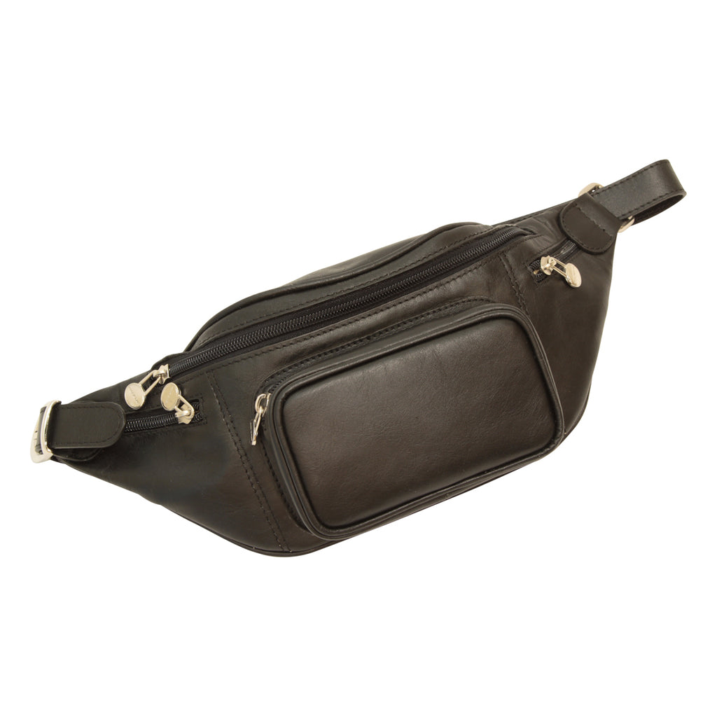 Handmade Leather Belt Bag in Italian Leather - Black-1