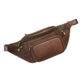 Handmade Leather Belt Bag in Italian Leather - Dark Brown-1