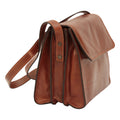 Full grain calfskin shoulder bag-Brown-1