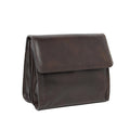 Calfskin shoulder bag-Dark brown-1