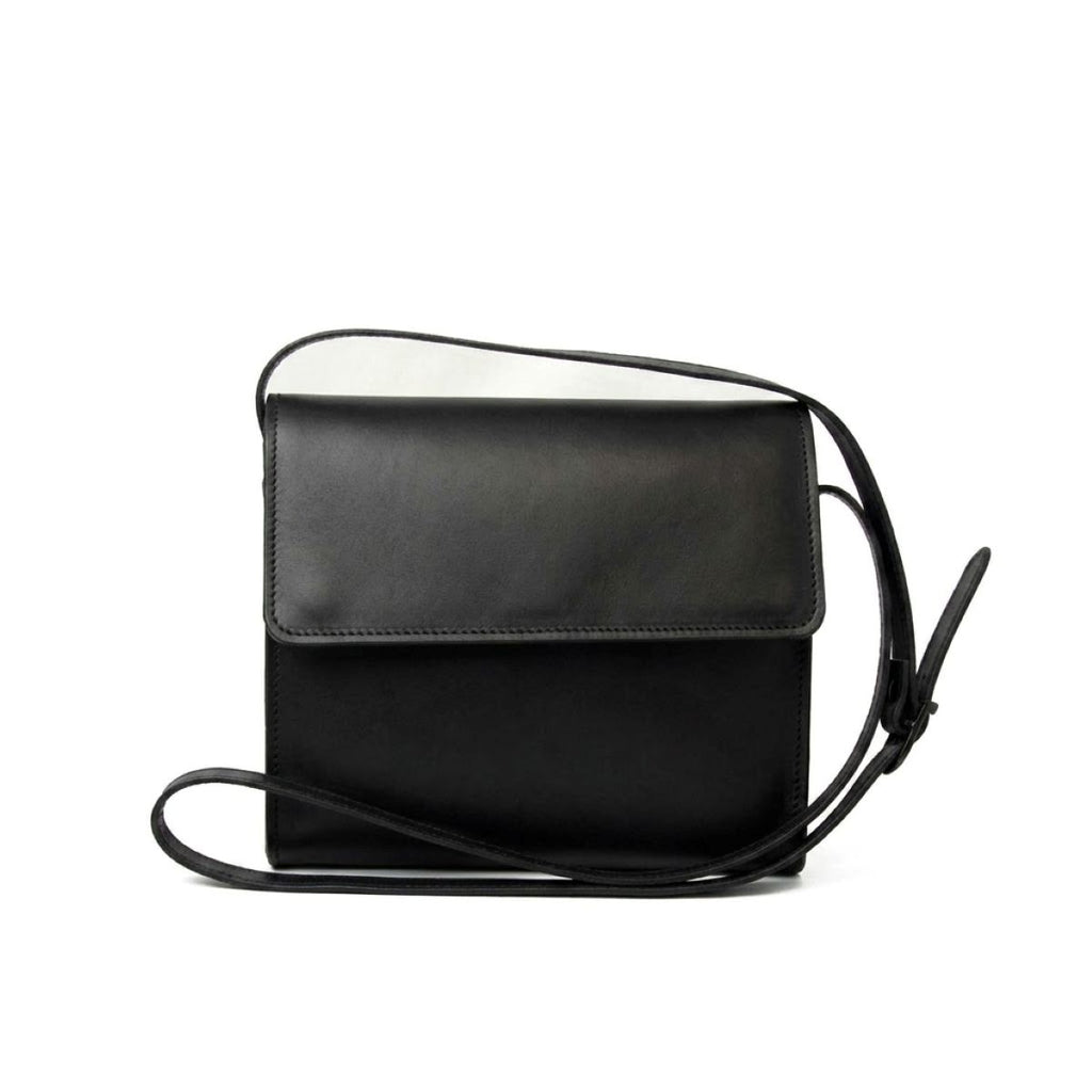 Shoulder bag in full grain calfskin - Black-0