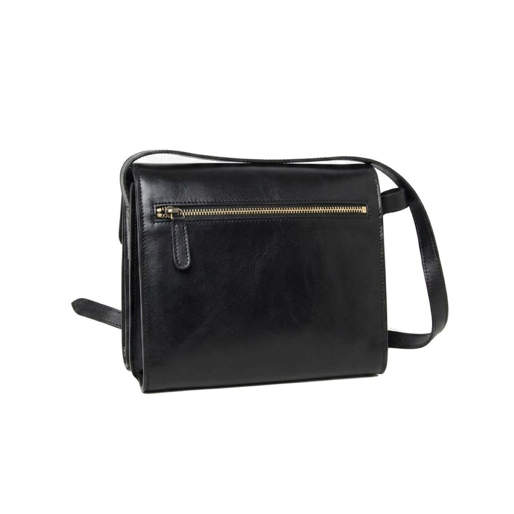 Shoulder bag in full grain calfskin - Black-1