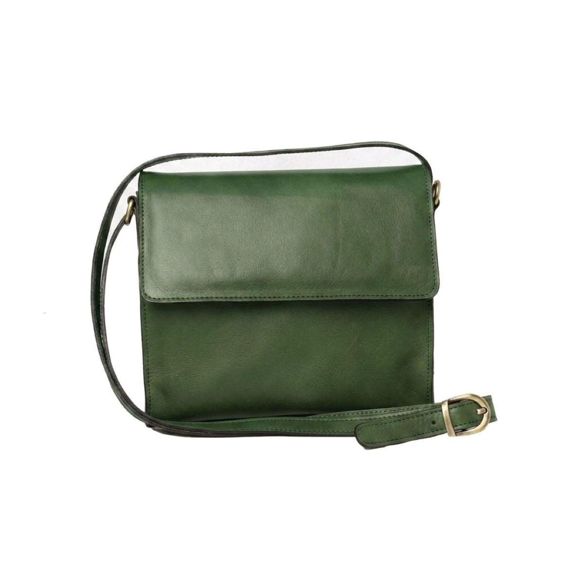 Full grain calfskin shoulder bag - Green-0