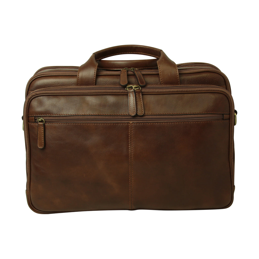 Men’s chestnut leather laptop bag-0