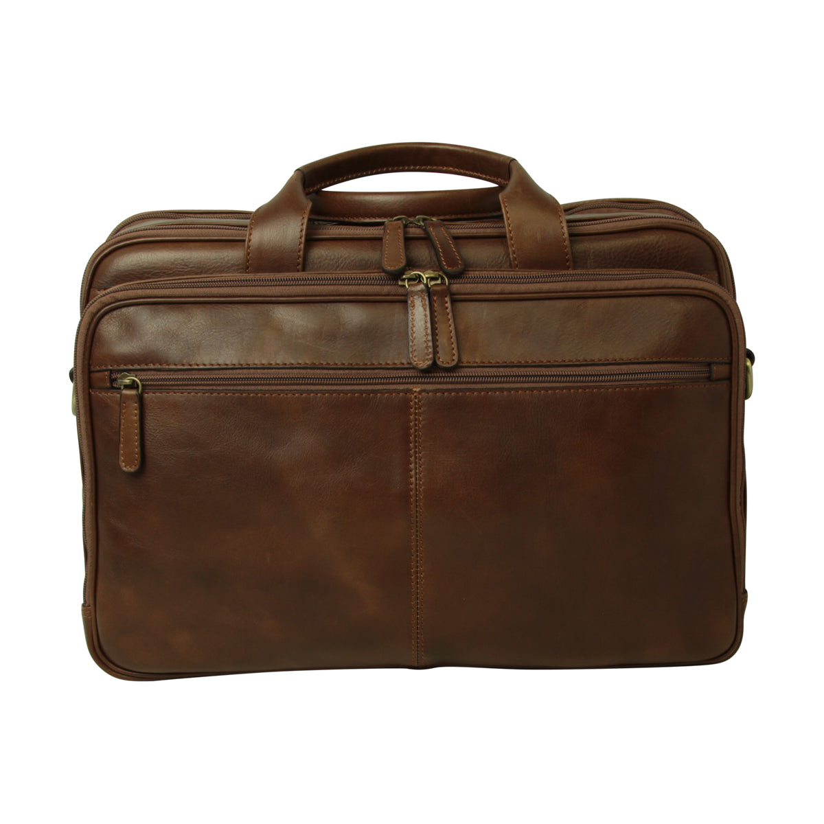 Men’s chestnut leather laptop bag-0