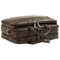 Leather computer briefcase- Dark Brown-1