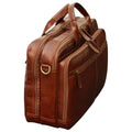 Leather computer briefcase - Brown-1