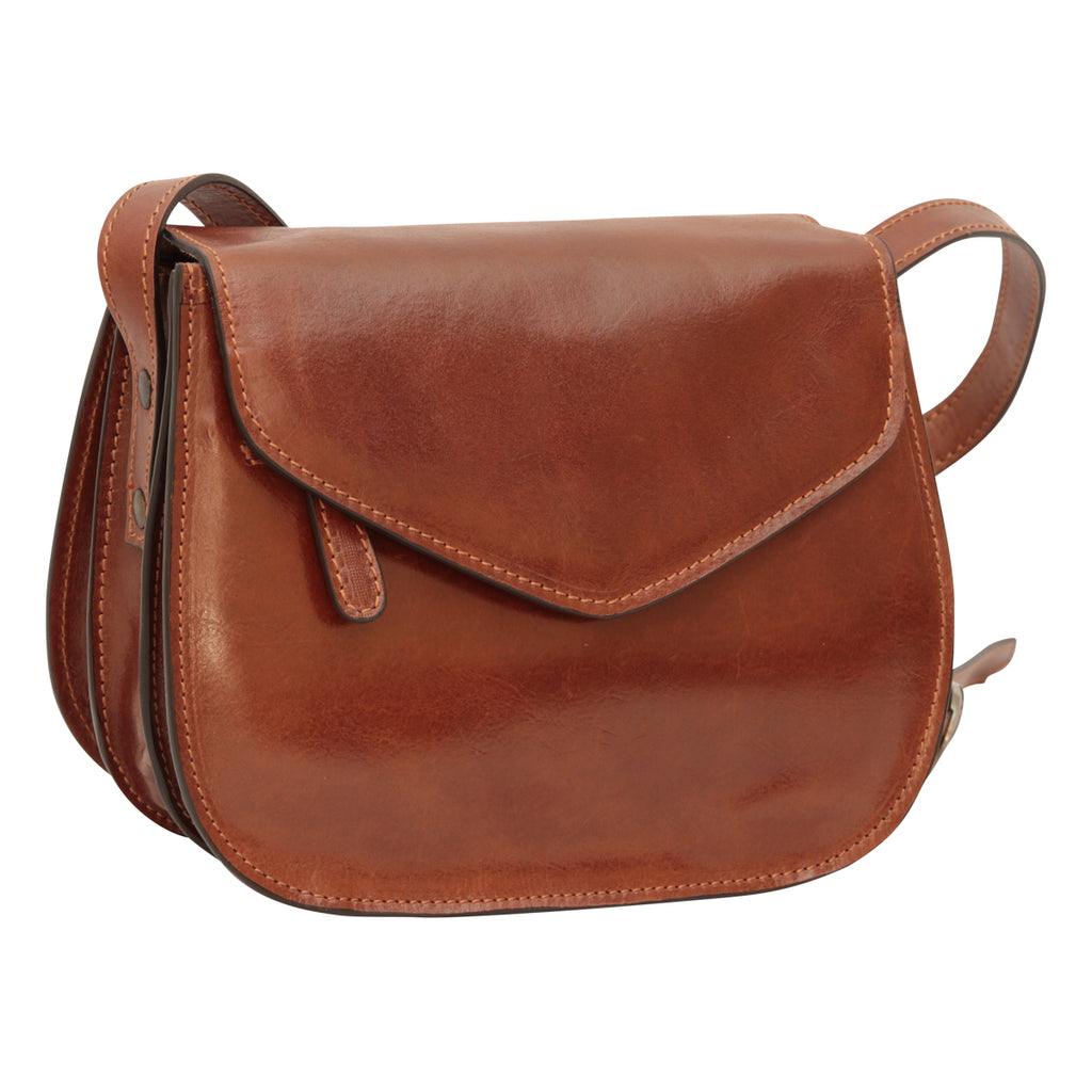 Full grain calfskin shoulder bag - Brown-0