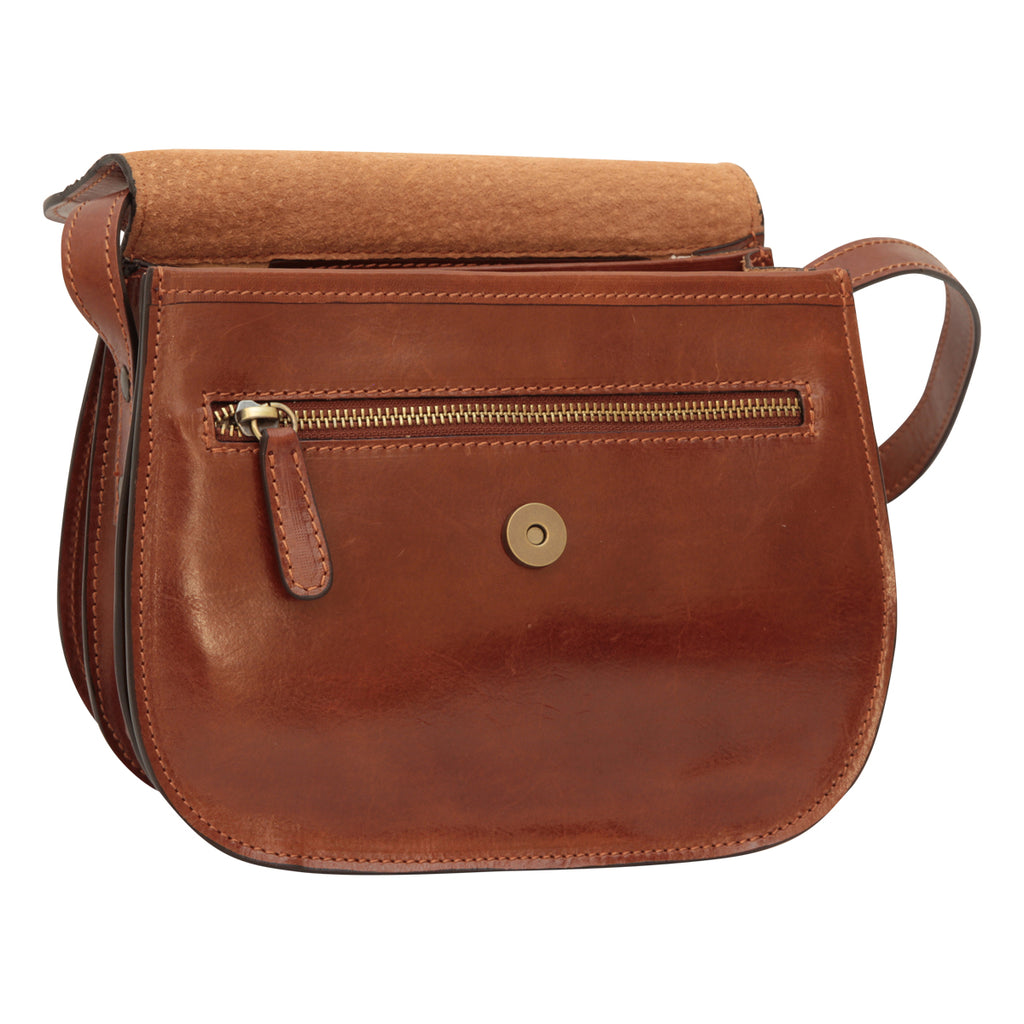 Full grain calfskin shoulder bag - Brown-1