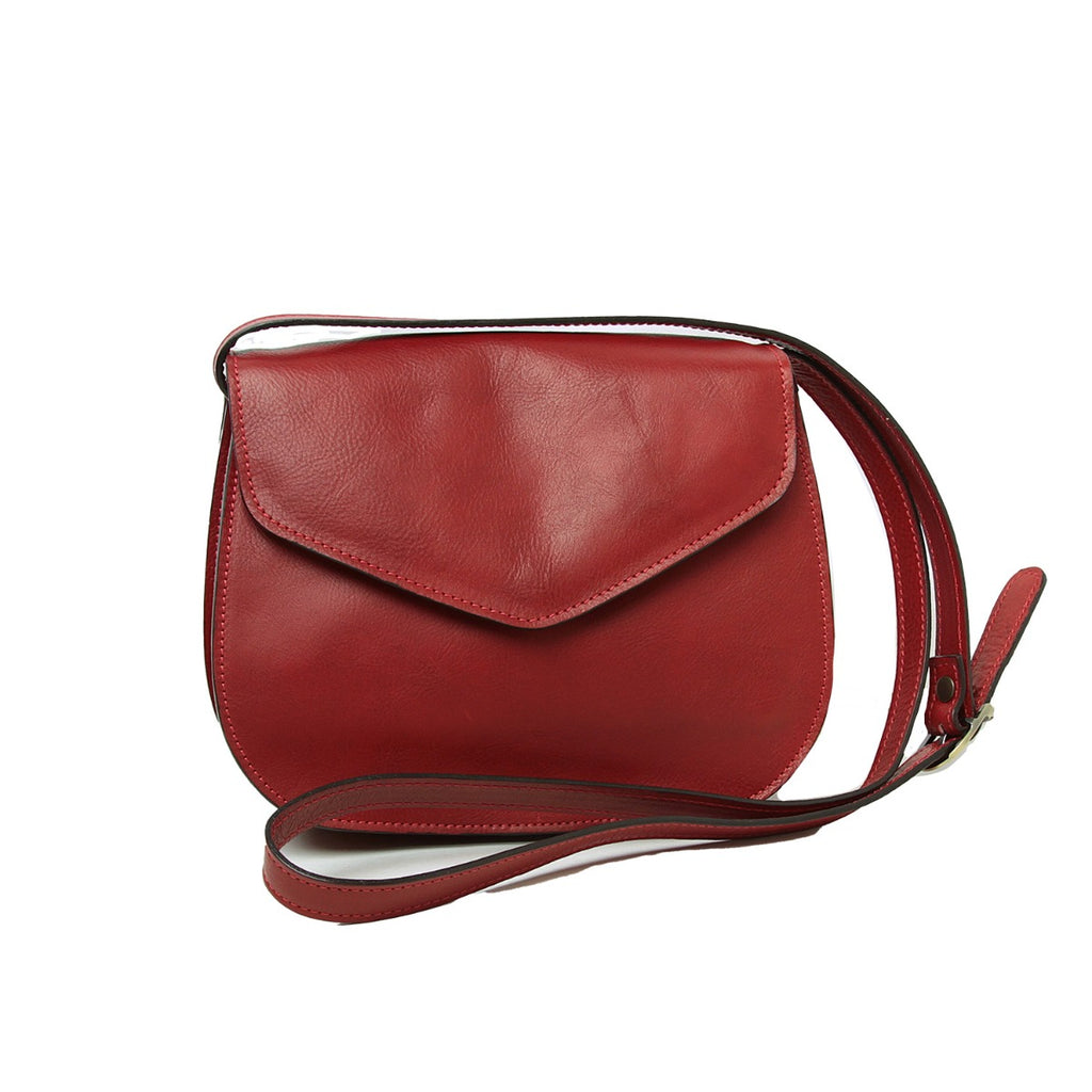 Full grain calfskin shoulder bag-Red-1