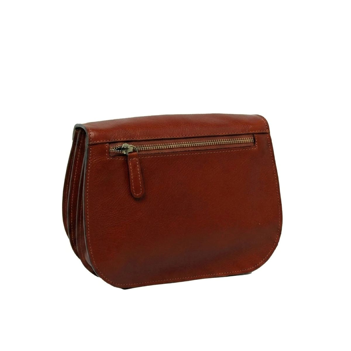 Full grain calfskin shoulder bag - Mahogany Brown-1