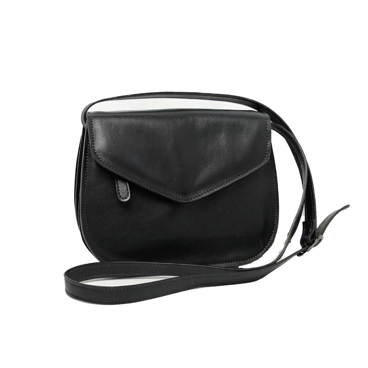 Full grain calfskin shoulder bag - Black-0