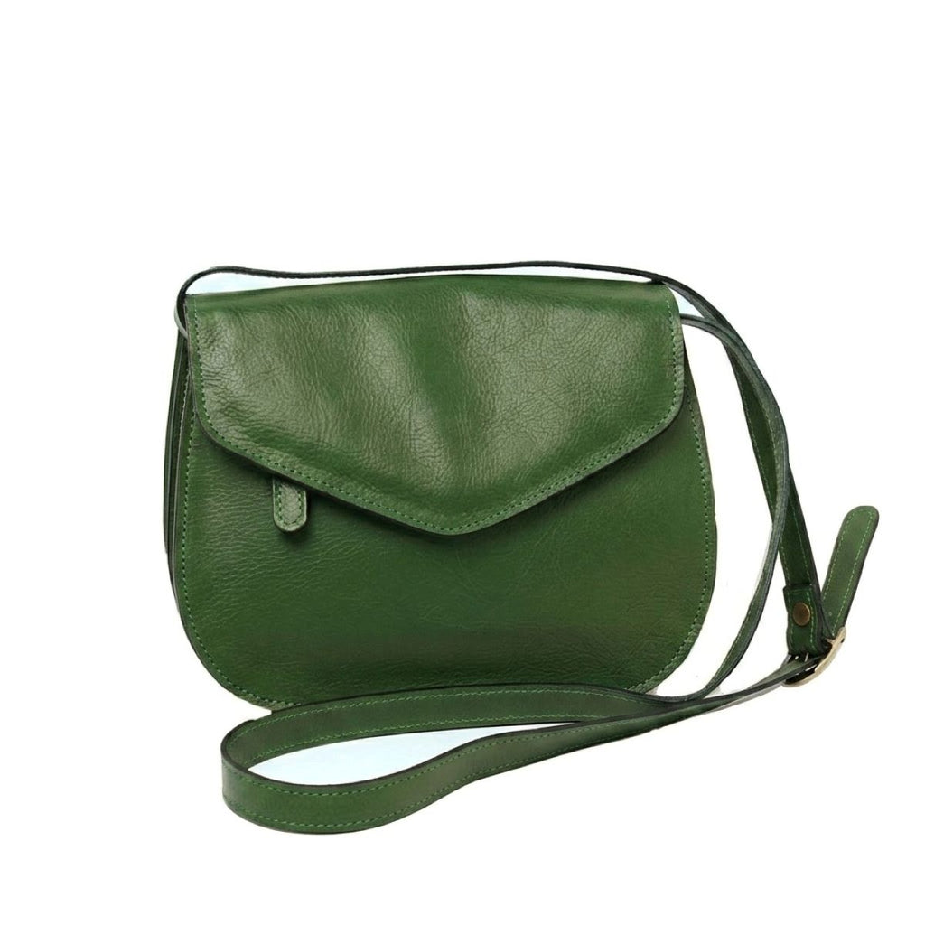 Full grain calfskin shoulder bag - Green-0