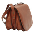 Women's shoulder bag in full grain calfskin - Brown-1